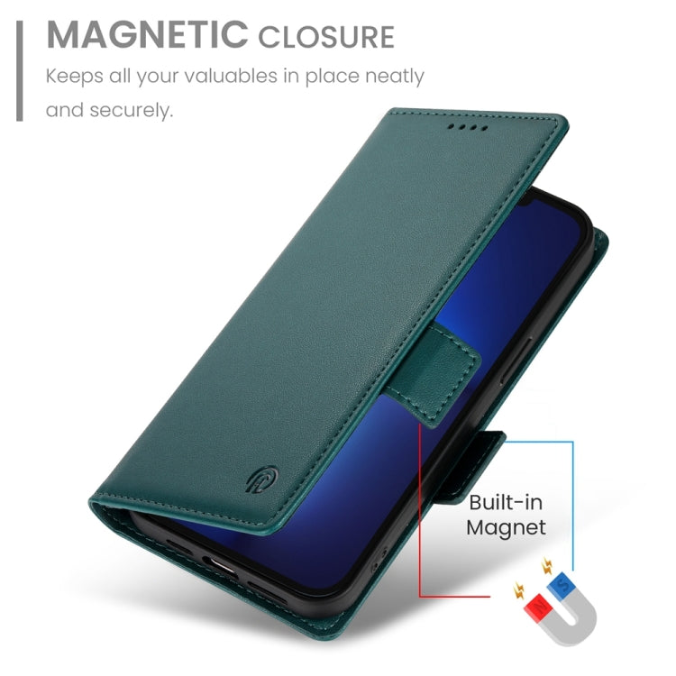 For iPhone 13 Pro Max Side Buckle Magnetic Frosted Leather Phone Case