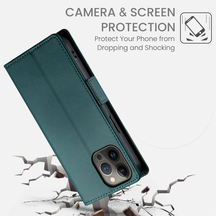 For iPhone 13 Pro Max Side Buckle Magnetic Frosted Leather Phone Case