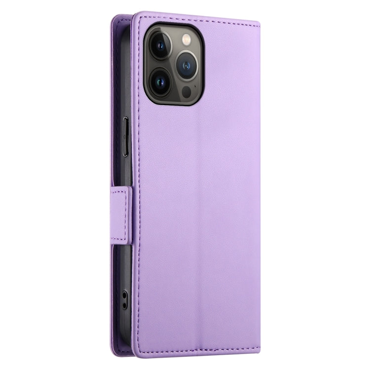 For iPhone 13 Pro Max Side Buckle Magnetic Frosted Leather Phone Case