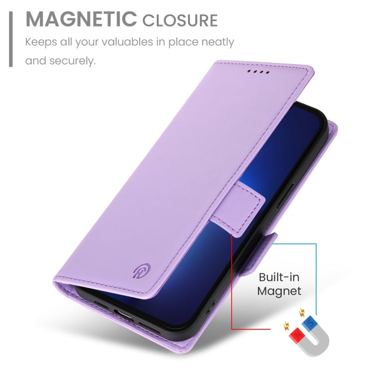 For iPhone 13 Pro Max Side Buckle Magnetic Frosted Leather Phone Case