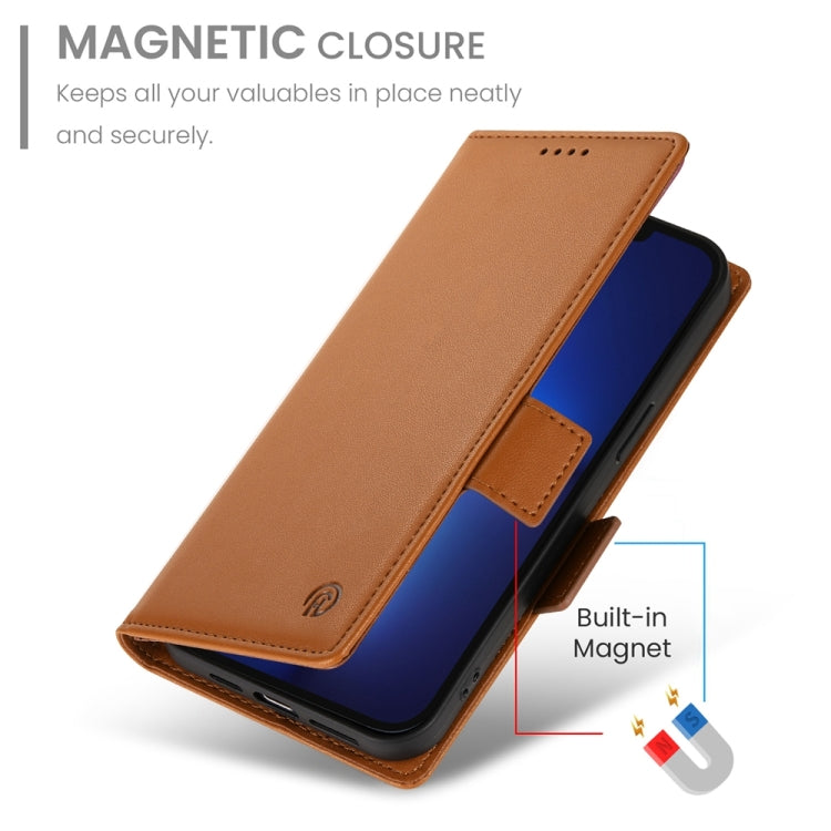For iPhone 13 Pro Max Side Buckle Magnetic Frosted Leather Phone Case
