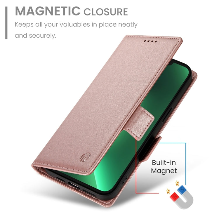 For iPhone 13 Pro Side Buckle Magnetic Frosted Leather Phone Case