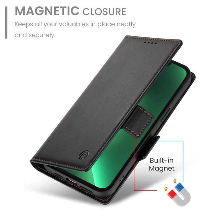 For iPhone 13 Pro Side Buckle Magnetic Frosted Leather Phone Case