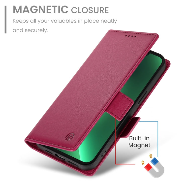 For iPhone 13 Pro Side Buckle Magnetic Frosted Leather Phone Case