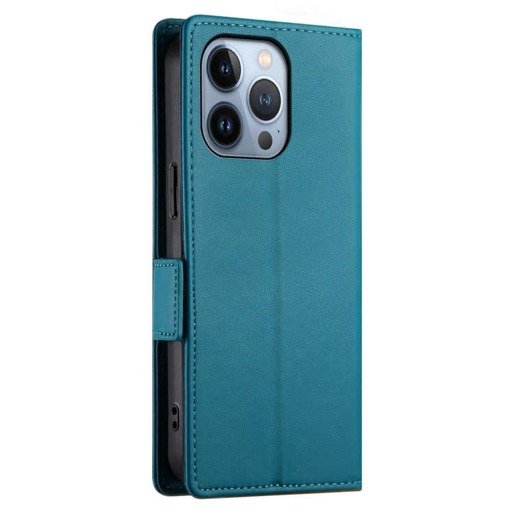 For iPhone 13 Pro Side Buckle Magnetic Frosted Leather Phone Case