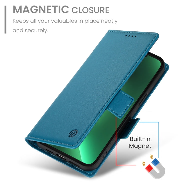For iPhone 13 Pro Side Buckle Magnetic Frosted Leather Phone Case