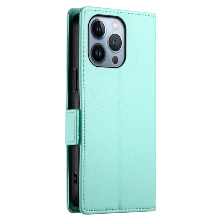 For iPhone 13 Pro Side Buckle Magnetic Frosted Leather Phone Case