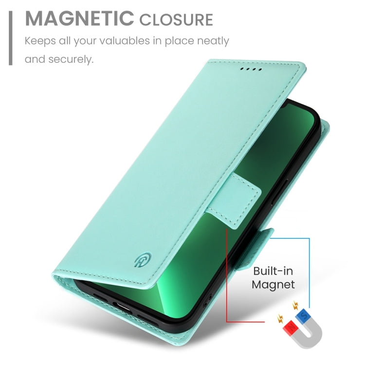 For iPhone 13 Pro Side Buckle Magnetic Frosted Leather Phone Case