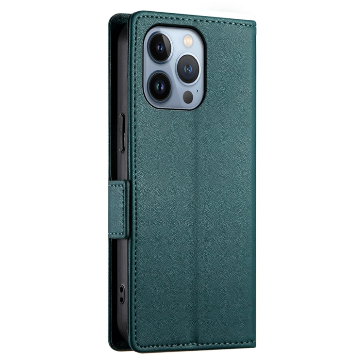 For iPhone 13 Pro Side Buckle Magnetic Frosted Leather Phone Case