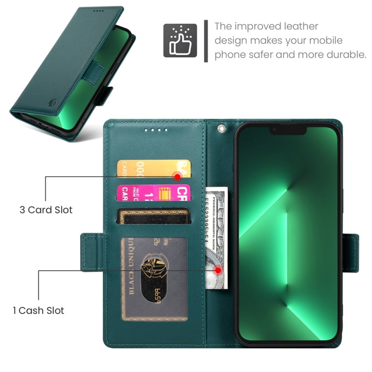 For iPhone 13 Pro Side Buckle Magnetic Frosted Leather Phone Case