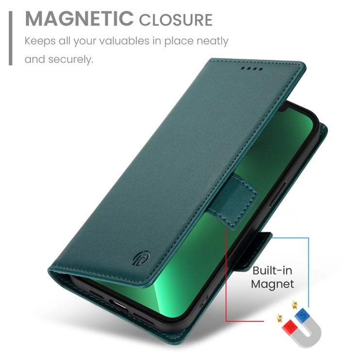 For iPhone 13 Pro Side Buckle Magnetic Frosted Leather Phone Case