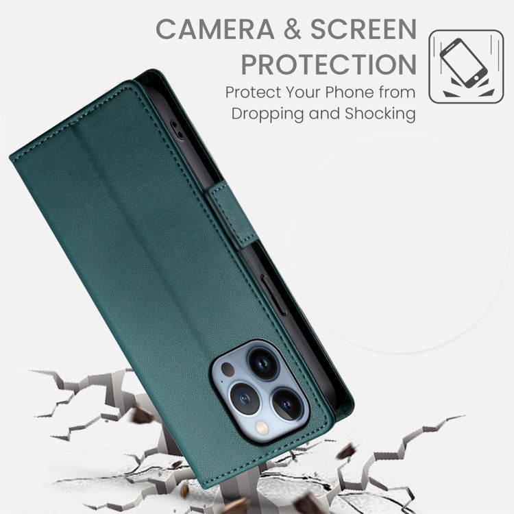 For iPhone 13 Pro Side Buckle Magnetic Frosted Leather Phone Case