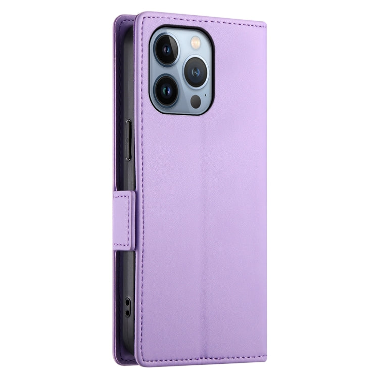 For iPhone 13 Pro Side Buckle Magnetic Frosted Leather Phone Case