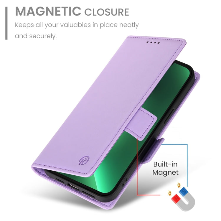 For iPhone 13 Pro Side Buckle Magnetic Frosted Leather Phone Case