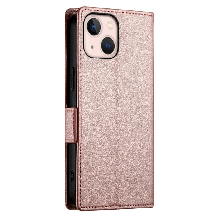For iPhone 13 mini Side Buckle Magnetic Frosted Leather Phone Case