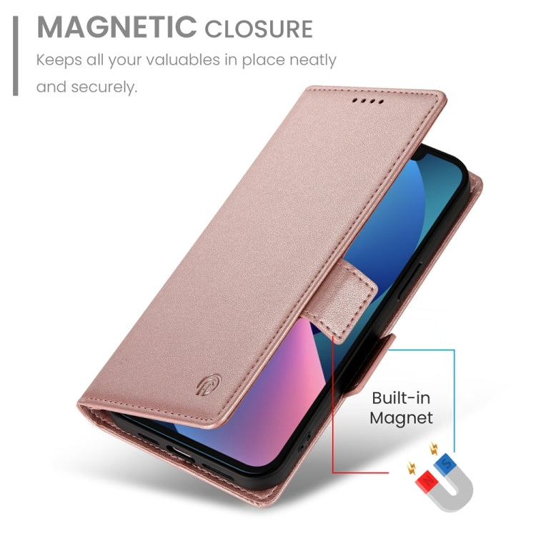 For iPhone 13 mini Side Buckle Magnetic Frosted Leather Phone Case