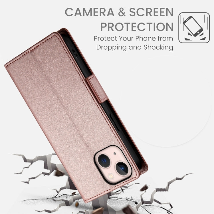 For iPhone 13 mini Side Buckle Magnetic Frosted Leather Phone Case