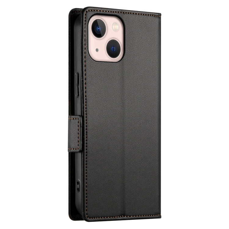 For iPhone 13 mini Side Buckle Magnetic Frosted Leather Phone Case