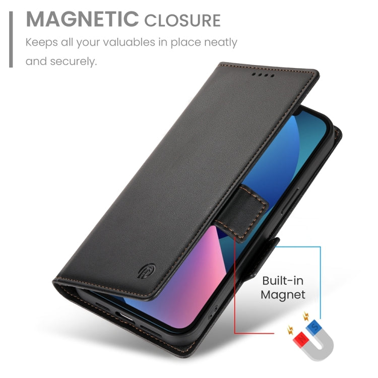 For iPhone 13 mini Side Buckle Magnetic Frosted Leather Phone Case