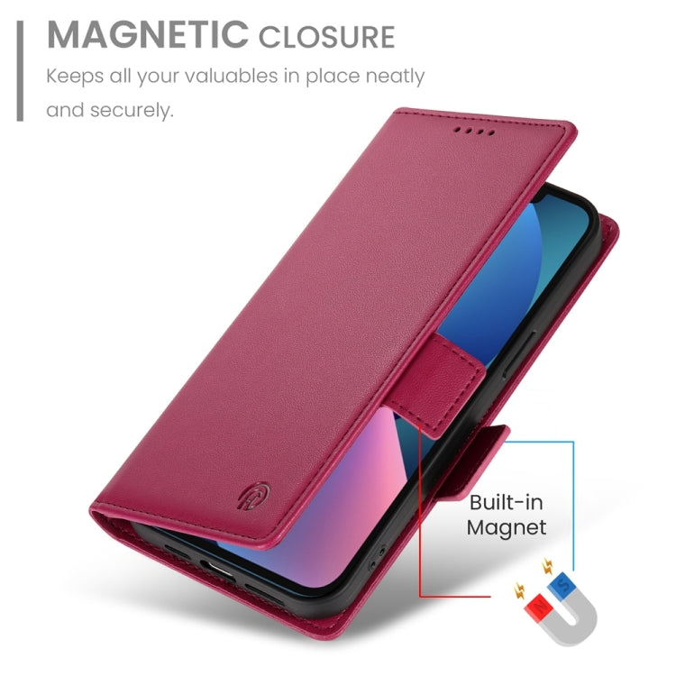 For iPhone 13 mini Side Buckle Magnetic Frosted Leather Phone Case