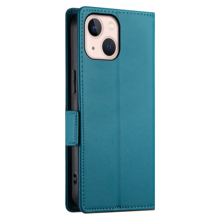 For iPhone 13 mini Side Buckle Magnetic Frosted Leather Phone Case