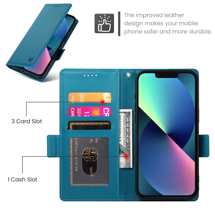 For iPhone 13 mini Side Buckle Magnetic Frosted Leather Phone Case