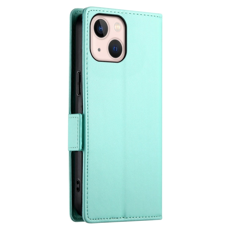 For iPhone 13 mini Side Buckle Magnetic Frosted Leather Phone Case
