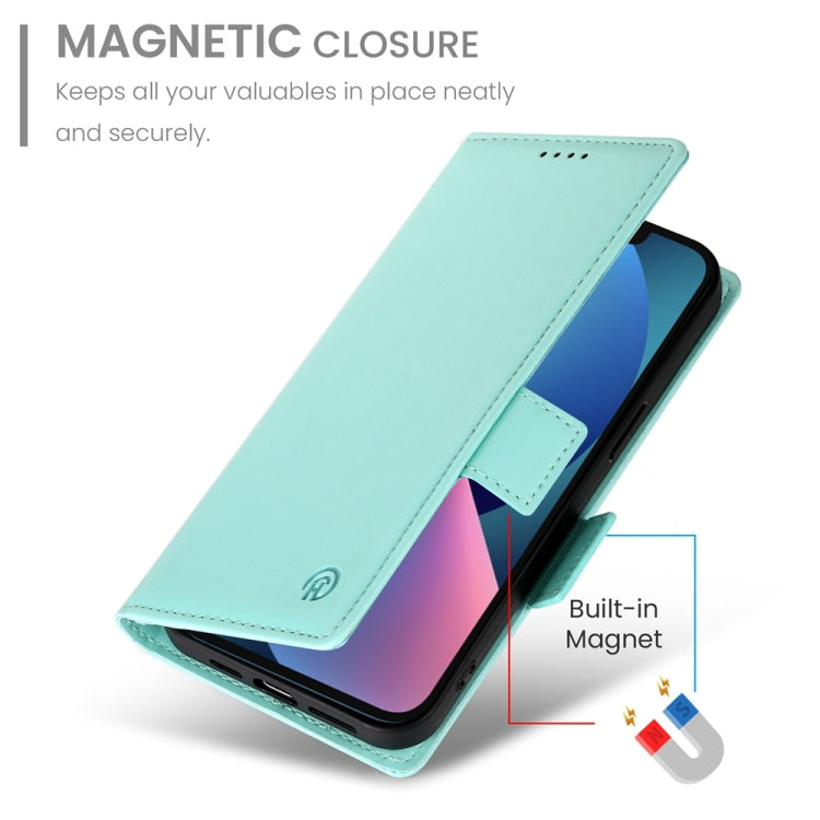For iPhone 13 mini Side Buckle Magnetic Frosted Leather Phone Case