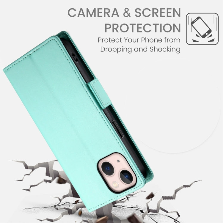 For iPhone 13 mini Side Buckle Magnetic Frosted Leather Phone Case