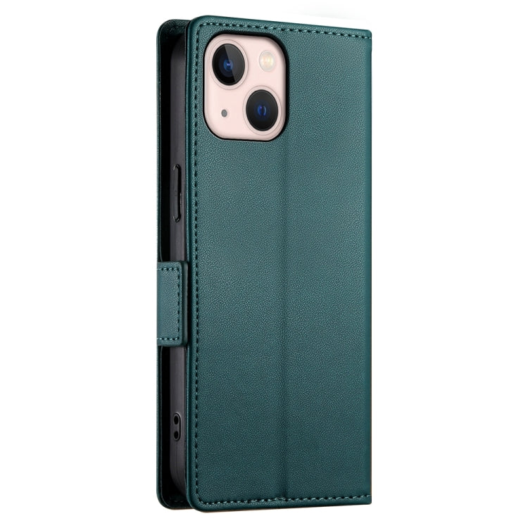 For iPhone 13 mini Side Buckle Magnetic Frosted Leather Phone Case