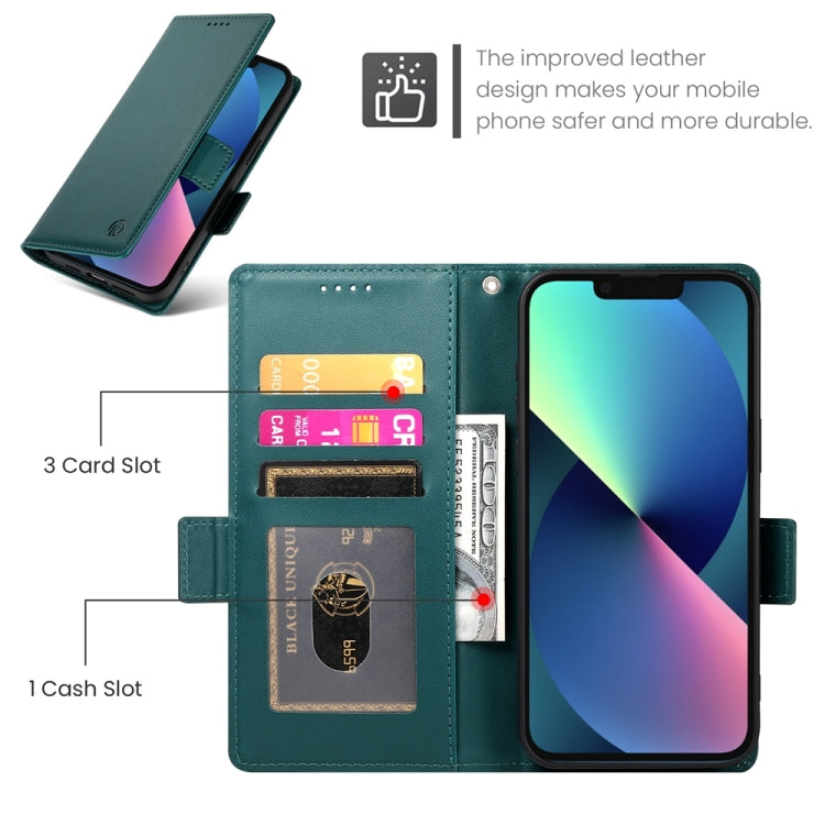 For iPhone 13 mini Side Buckle Magnetic Frosted Leather Phone Case
