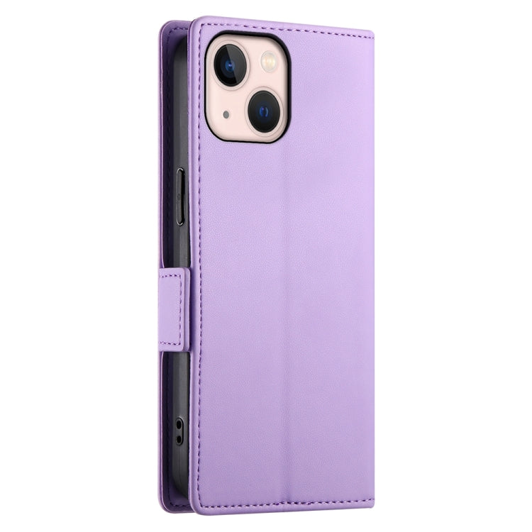 For iPhone 13 mini Side Buckle Magnetic Frosted Leather Phone Case