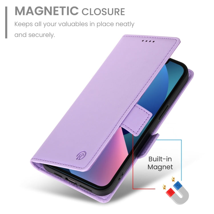For iPhone 13 mini Side Buckle Magnetic Frosted Leather Phone Case
