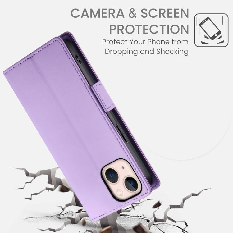 For iPhone 13 mini Side Buckle Magnetic Frosted Leather Phone Case