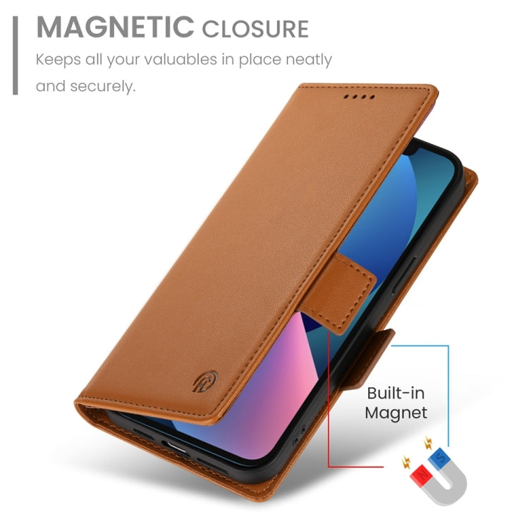 For iPhone 13 mini Side Buckle Magnetic Frosted Leather Phone Case