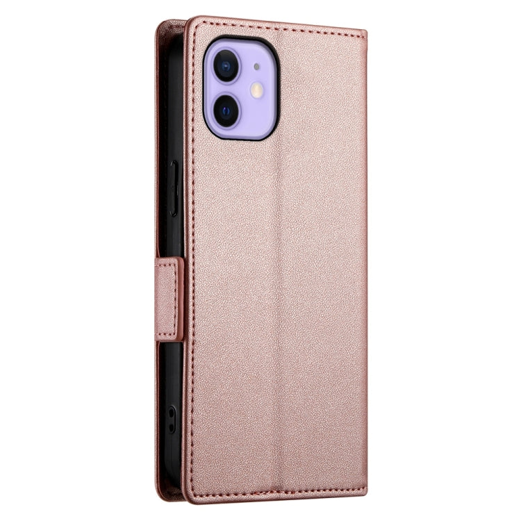 For iPhone 12 / 12 Pro Side Buckle Magnetic Frosted Leather Phone Case