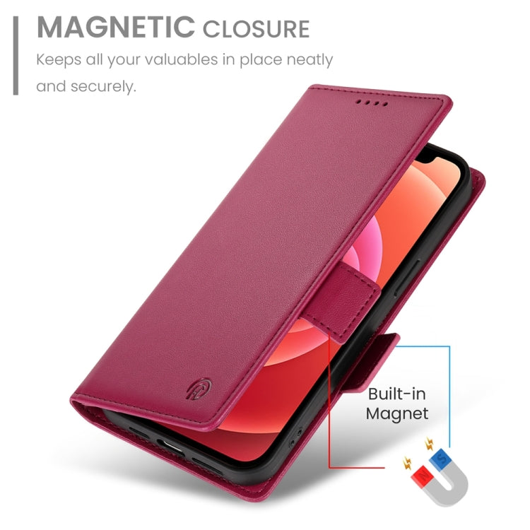 For iPhone 12 / 12 Pro Side Buckle Magnetic Frosted Leather Phone Case