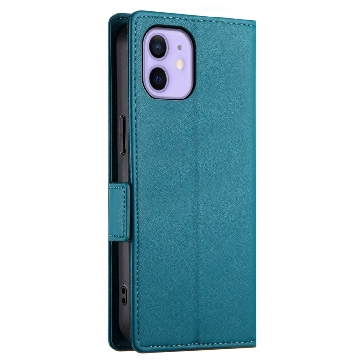 For iPhone 12 / 12 Pro Side Buckle Magnetic Frosted Leather Phone Case