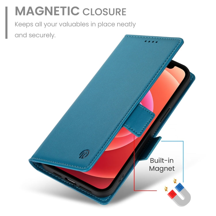 For iPhone 12 / 12 Pro Side Buckle Magnetic Frosted Leather Phone Case