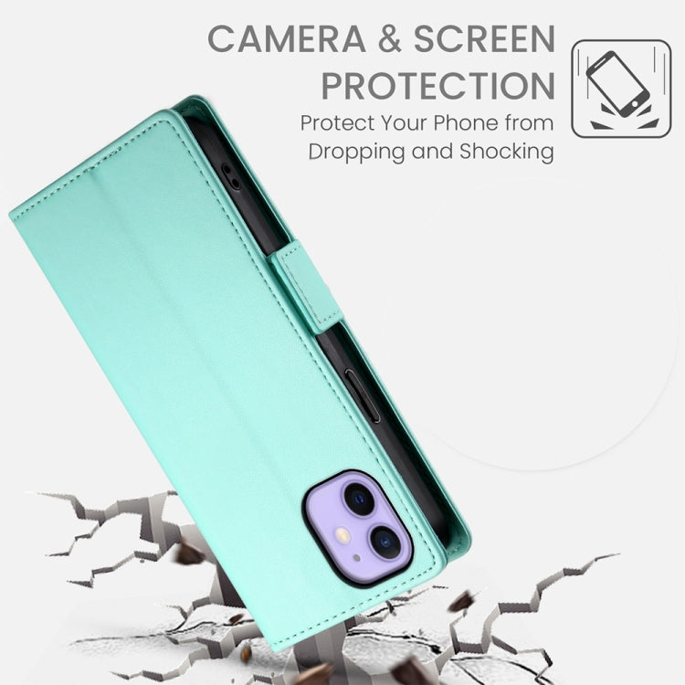 For iPhone 12 / 12 Pro Side Buckle Magnetic Frosted Leather Phone Case