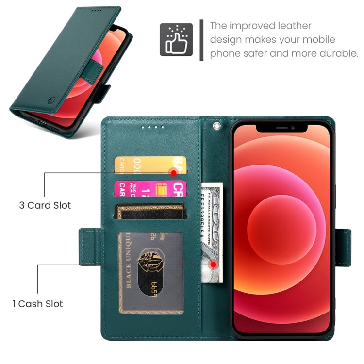 For iPhone 12 / 12 Pro Side Buckle Magnetic Frosted Leather Phone Case