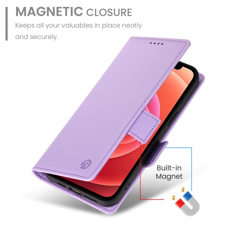 For iPhone 12 / 12 Pro Side Buckle Magnetic Frosted Leather Phone Case