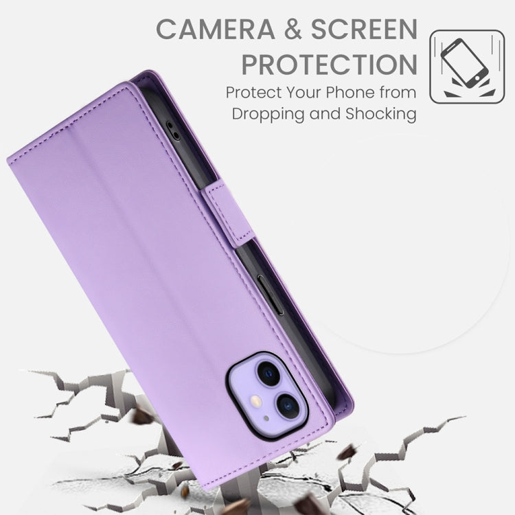 For iPhone 12 / 12 Pro Side Buckle Magnetic Frosted Leather Phone Case