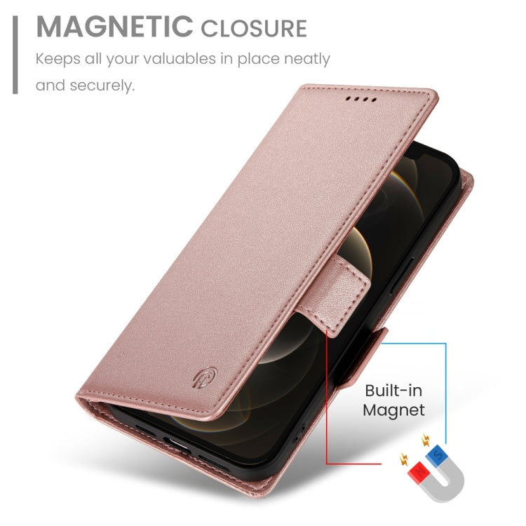 For iPhone 12 Pro Max Side Buckle Magnetic Frosted Leather Phone Case