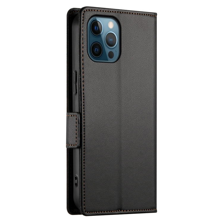 For iPhone 12 Pro Max Side Buckle Magnetic Frosted Leather Phone Case