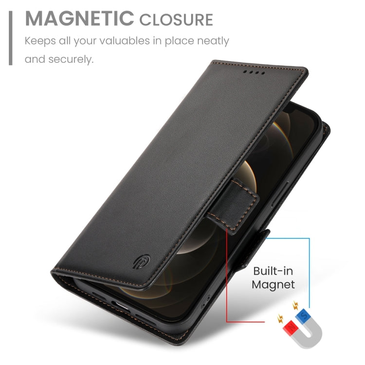 For iPhone 12 Pro Max Side Buckle Magnetic Frosted Leather Phone Case