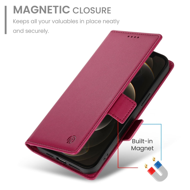 For iPhone 12 Pro Max Side Buckle Magnetic Frosted Leather Phone Case