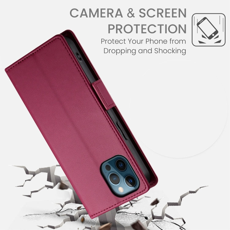 For iPhone 12 Pro Max Side Buckle Magnetic Frosted Leather Phone Case
