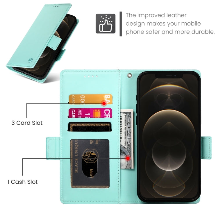 For iPhone 12 Pro Max Side Buckle Magnetic Frosted Leather Phone Case