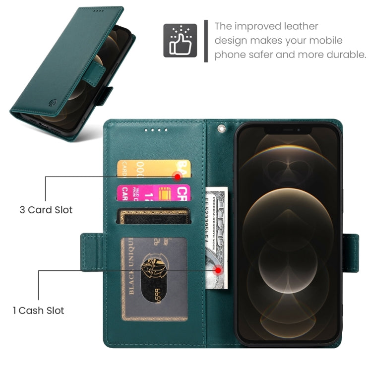 For iPhone 12 Pro Max Side Buckle Magnetic Frosted Leather Phone Case